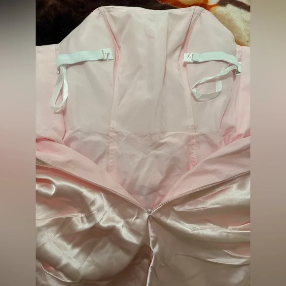 ZHengquan Strapless Built in Corset Baby Pink Mini Dress Size 0 - Picture 4 of 4
